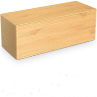 Boîte de rangement de fil de bambou boîte de finition de câble de câble de données de téléphone portable créative