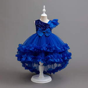 Gaun Pesta Musim Panas Putri & Pertunjukan Piano untuk Anak Perempuan, Desain Jaring Kue Berkilau, Gaya Preppy, Campuran Katun - Product Image 6