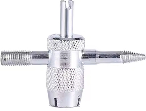 Clé à valve de pneu, outils de démontage de tige de valve, outil de réglage de valve, métal argenté - Product Image 5