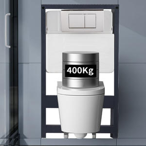 절수형 숨겨진 초박형 디자인, 내장형 물탱크, 이중 플러시 플라스틱 벽 탱크, 욕실 화장실 사용에 적합 - Product Image 2