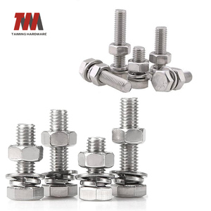 Nhà máy Taming cung cấp chất lượng cao bằng thép không gỉ Carbon din933 Hex bu lông Bộ máy giặt hạt tiêu chuẩn ANSI bu lông độ dài khác nhau - Product Image 2