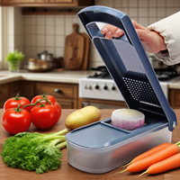 Coupe-légumes multifonctionnel, facile à utiliser, manuel, gadgets de cuisine, trancheuse et hachoir à légumes en plastique