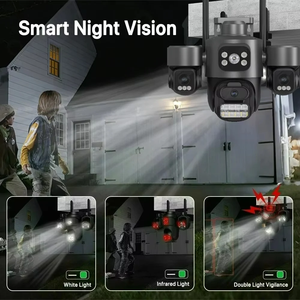 15MP Security Camera <strong>ICsee</strong> 3 HD Screens Auto Tracking WiFi IP Camera Outdoor CCTV Color Night Vision 2-Way Audio <strong>Home</strong> Camera - Product Image 6