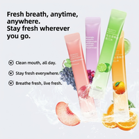Marque privée OEM, pack de bain de bouche jetable 10 ml, format voyage, formule probiotique fruitée pour une fraîcheur buccale longue durée