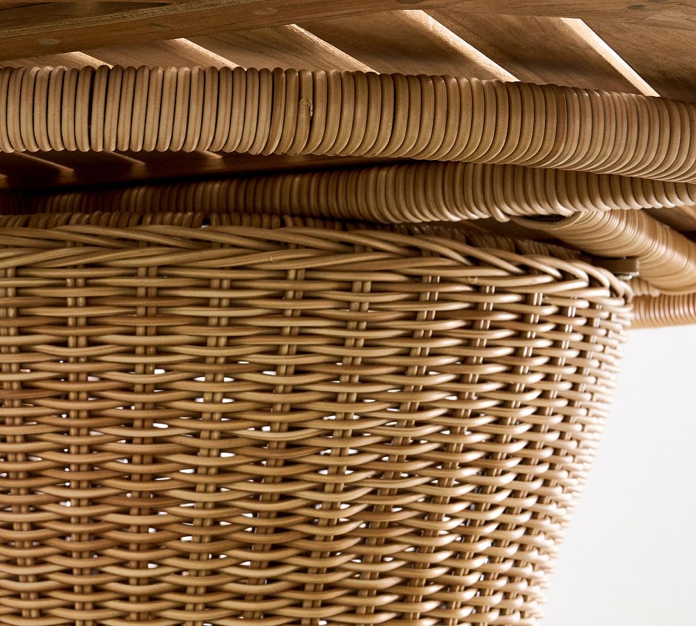 All-Weather Wicker Round Dining Table set furniture tables outdoor wicker table and chair set