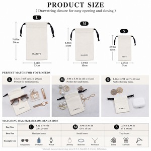Sacchetti Personalizzati in <span class=keywords><strong>Cotone</strong></span> Organico e Lino con Cordoncino, Piccole Buste per Gioielli e Regali - Product Image 4