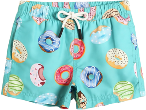 Shorts de plage décontractés de luxe à rayures imprimées, extensibles dans quatre directions, respirants, séchage rapide, pour la natation et le fitness en bord de mer – Collection été - Product Image 4