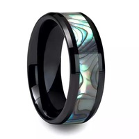 2025 mode à la mode hommes noir en acier inoxydable bijoux anneaux Design créatif bague de fiançailles argent coquille en acier inoxydable anneau