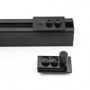 ชุดอุปกรณ์รางเลื่อนประตูบานเลื่อนแบบ Heavy Duty รับน้ำหนักได้ 600 ปอนด์ ยี่ห้อ WEKIS ผลิตจากเหล็กชุบสังกะสีทองเหลือง พร้อมรางและอุปกรณ์แขวนสีดำในกล่อง - Product Image 4