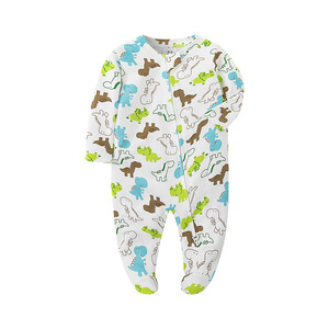 Romper Bayi Lengan Panjang Katun Murni dengan Ritsleting dan Pola Terbaru, Pakaian Merangkak Anak - Product Image 5