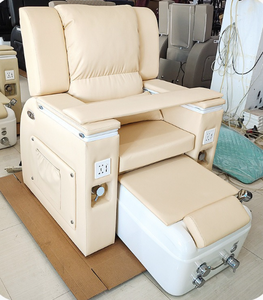 Sillón de Pedicura Blanco Moderno, Muebles de Salón de Lujo, Sillón de Spa para Pies para Salón de Belleza con Accesorios de Masaje - Product Image 4