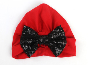 Gorros Lindos <span class=keywords><strong>para</strong></span> Bebés Recién Nacidas, Gorro <span class=keywords><strong>Turbante</strong></span> Suave <span class=keywords><strong>de</strong></span> Algodón con Lazo y Lentejuelas <span class=keywords><strong>para</strong></span> Bebés - Product Image 6