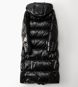 Manteau chaud surdimensionné à manches longues respirant pour femmes, grande taille, veste en duvet noire pour la saison hivernale - Product Image 2