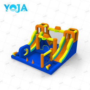 Château gonflable Oxford avec toboggan aquatique, piscine à balles, personnalisable pour tout-petits, pour jardin, intérieur et extérieur, pour des aventures amusantes - Product Image 3
