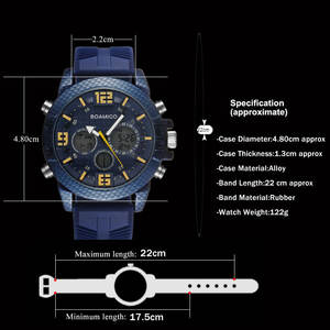 <span class=keywords><strong>Reloj</strong></span> Cronógrafo Azul de Marca Superior para Hombre, <span class=keywords><strong>Reloj</strong></span> Deportivo Digital LED de Cuarzo, <span class=keywords><strong>Reloj</strong></span> de Pulsera Masculino Resistente al Agua - Product Image 6