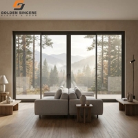 Système de porte coulissante panoramique en verre aluminium du sol au plafond GS Minimalist