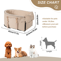 Coussin de siège pour animaux de compagnie sûr à carreaux jaune de mode classique pour voyage chat et chien coussin de siège de Console centrale de voiture siège de sécurité pour animaux de compagnie