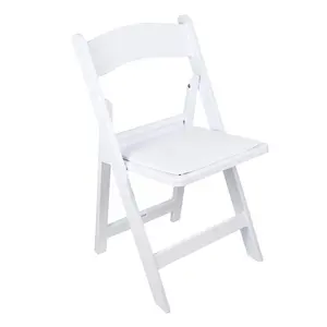 RTS Top Quality Wholesale Foldable Chair Wedding Event Plastic Wimbledon Garden White Resin Folding Outdoorchair