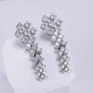 Joyería Messi, Joyería Personalizada MSE-669, Pendientes de Plata con Diamantes Cultivados en Laboratorio, Joyería para Mujer - Product Image 2