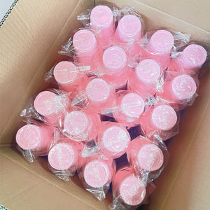 حفل زفاف مخصص الصف الغذاء المتاح وردي واضح PP مع شعار مخصص 16 أونصة كوب - Product Image 1