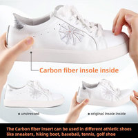 Semelles intérieures en fibre de carbone pleine longueur personnalisées par le fabricant pour chaussures de football adultes, avec soutien de la voûte plantaire et semelles rigides en plaque de fibre de carbone