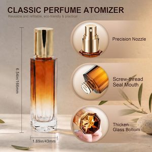 Hot Sale Transparent <b>100ml</b> <b>Plastic</b> Sprayer Perfume <b>Bottle</b> with Electroplated Cap - Product Image 3