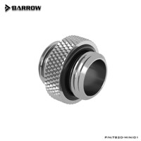 Connecteur de refroidissement liquide pour ordinateur Barrow G1/4" noir, argent, blanc, mini double filetage mâle, TB2D-MINI01