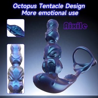 Prostata-Massagegerät Analer Vibrator 10 Vibrationsmodi 10 Drehmodi mit Penisring Sexspielzeug P-Punkt-Massagegerät Analkugeln für Paare