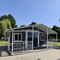 Maison modulaire pliable de luxe de 20 pieds, 30 pieds, 40 pieds, maison mobile préfabriquée, petite maison, 2, 3, 4 chambres, maison conteneur extensible préfabriquée