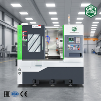 Torno CNC de bancada inclinada de alta precisión CK52ST con torreta servoaccionada, contrapunto y control Syntec para torneado automático