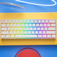 Keyboard Gaming Mekanik Mini RGB 61 Tombol Nirkabel USB Type-C Anti-Ghosting Tanpa Penyangga Pergelangan Tangan untuk PC Laptop Desktop