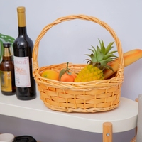 Lot de 3 paniers décoratifs en osier tressé à la main avec poignée pour fruits et cadeaux – Vente en gros