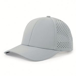 Wholesale in Stock Factory Customized Laser Perforated <b>Hat</b> Hight Quality 6 Panel <b>Waterproof</b> Baseball Cap - Product Image 5