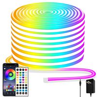 Bandes lumineuses LED néon intelligentes contrôlables par application, étanches, kit complet USB pour salle de jeux et Noël