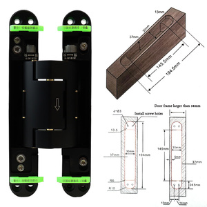 Cerniera Nascosta 3D Regolabile Invisibile a 180 Gradi, 40KG, <span class=keywords><strong>per</strong></span> <span class=keywords><strong>Porte</strong></span> in Legno, Chiusura Automatica con Ammortizzatore Idraulico - Product Image 3