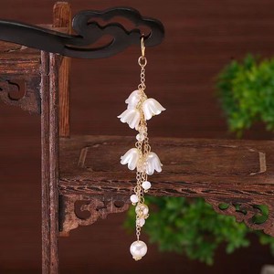 Abalorio de lirio de los valles, perlas de imitación, cuentas sueltas, decoración de abalorios de coche DIY, venta al por mayor, cuentas acrílicas, flor blanca - Product Image 4