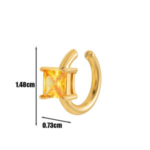 1PC <span class=keywords><strong>Faux</strong></span> <span class=keywords><strong>Piercing</strong></span> <span class=keywords><strong>Oreille</strong></span> Clip Carré Zircon Boucles d'Oreilles en Forme de U Poignets Anneau <span class=keywords><strong>Cartilage</strong></span> Conque <span class=keywords><strong>Faux</strong></span> Bijoux Pour Femmes - Product Image 6