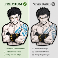 Pegatinas Impermeables de Personajes de Manga One Piece, Calcomanías Cambiantes con Efecto de Movimiento, Adhesivos Lenticulares 3D de Anime, Impresión UV en PET