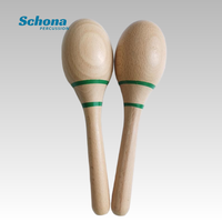 Beech Wood Maraca Orff Percussion Instrument Kids Interactive Shaker 20*5.7cm China for Kindergarten Wholesale