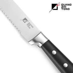 8-Inch Full Tang Handle Bread Knife POM ABS Casting Forged Steel Chinese Style Kitchen Knife With Over 20 Years Of Experience