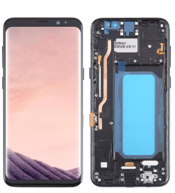 For Samsung for Galaxy S8/S8+ SM-G955 Full Assembly TFT LCD Screen with Digitizer Black Frame Replacement for Repair-1 Year