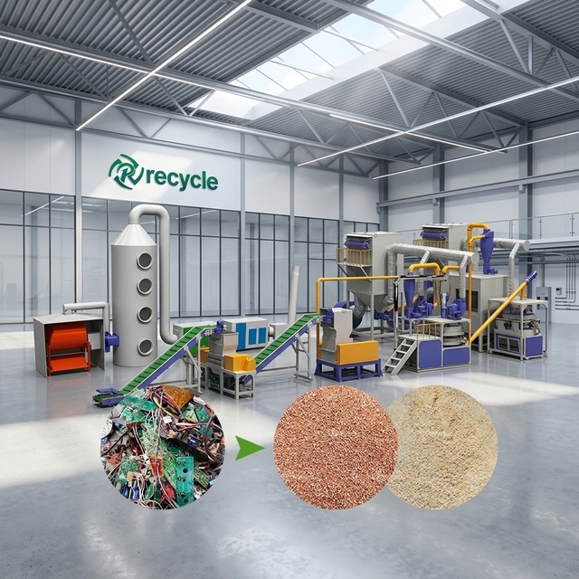 Customizable PCB Recycling Line for Various Printed Circuit Board Scraps