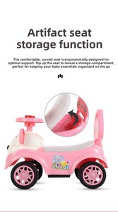 Monopattino a Quattro Ruote per Bambini, <span class=keywords><strong>Auto</strong></span> Cavalcabile Antiribaltamento per Bambini da 1 a 3 Anni - Product Image 5