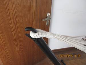 बाहरी कैनवास फोल्डिंग हैममॉक बेड स्टैंड और चंदवा के साथ स्विंग - Product Image 6