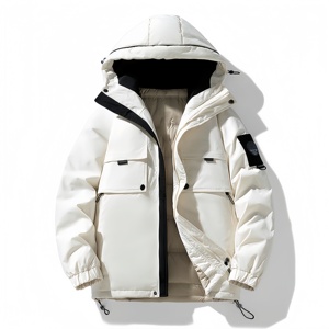 Giacca Invernale da Uomo in Maglia Traspirante con Cerniera e Logo Personalizzato, Cappotto Casual per Esterni - Product Image 1