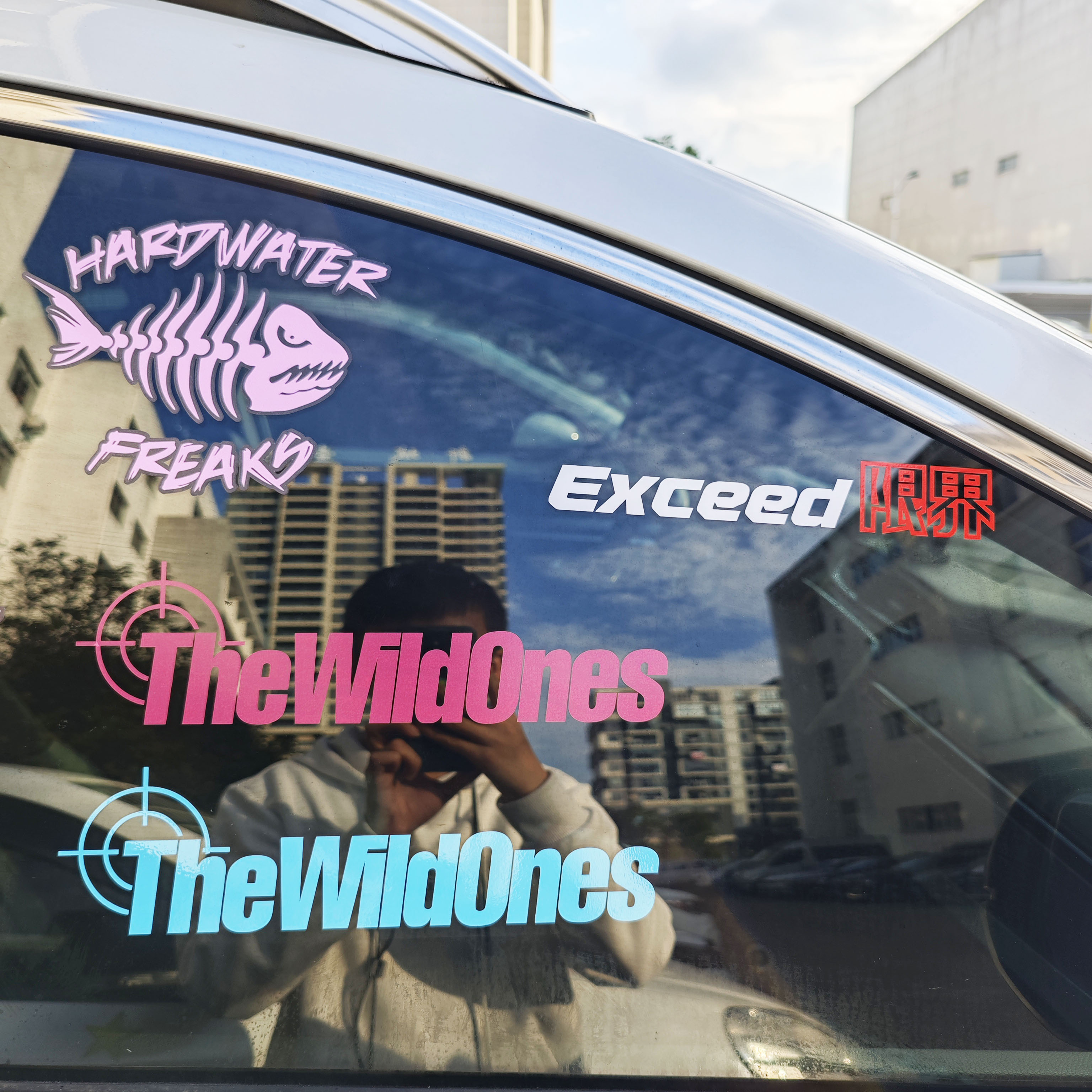 Other custom colors window car decals examples
