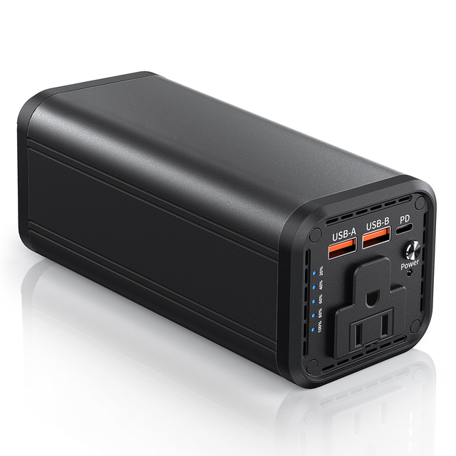 Portable Laptop Power Bank Aluminum Universal 27000mAh 100W AC Outlet 60W PD USB C Charger External Battery Pack 110V 220V