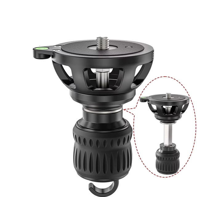ZYSY B75M Universal Bowl Tripod Adapter Retractable Half Ball Leveler for Head Fluid Hydraulic