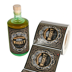 Usine <span class=keywords><strong>Marque</strong></span> <span class=keywords><strong>Whisky</strong></span> Vin Bière Bouteille Étiquette <span class=keywords><strong>Pas</strong></span> <span class=keywords><strong>Cher</strong></span> Logo Autocollants RFID Rouleau en Vinyle pour Soins de la Peau et Emballage de Parfum - Product Image 3