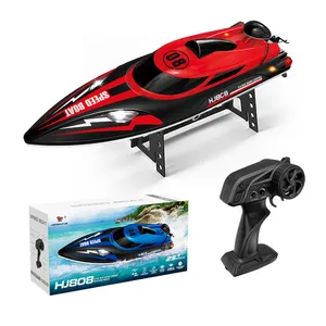 Factory HJ808 remote control high speed 25km/h sailing yacht model boat electric engine radio controlled boat